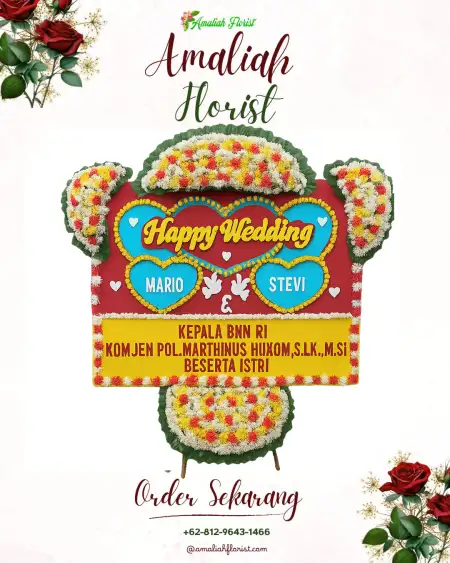 Papan Bunga Pernikahan Purwosekar